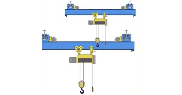 Кран мостовой однобалочный подвесной однопролётный г/п 1 т пролет 12,0 м