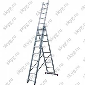 Лестница трехсекционная алюминиевая Krause Corda 010392 3х9