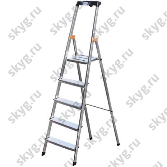 Стремянка односторонняя алюминиевая Krause Safety 126337 1х5