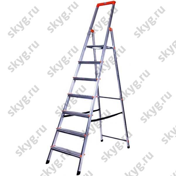 Стремянка односторонняя алюминиевая Krause Solidy 126252 1х7