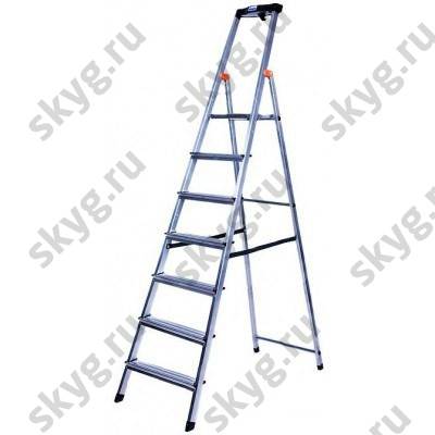Стремянка односторонняя алюминиевая Krause Safety 126351 1х7
