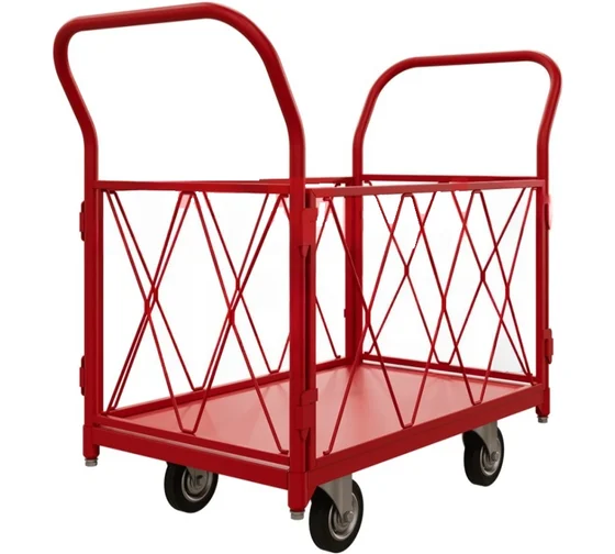 Тележка платформенная с бортами Red Tool ТБ 5 RT (700x1200) колёса d 160 ТБ 5 RT 160, гп 400 кг