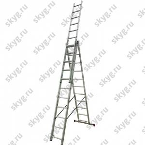 Лестница трехсекционная алюминиевая Krause Corda 013422 3х11
