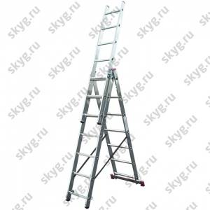 Лестница трехсекционная алюминиевая Krause Corda 010378 3х7