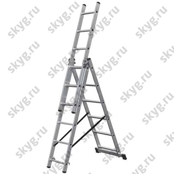 Лестница трехсекционная алюминиевая Krause Corda 010361 3х6