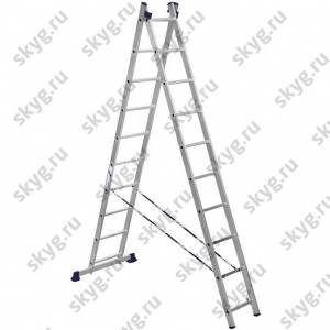 Лестница двухсекционная секционная Алюмет 5210 2х10