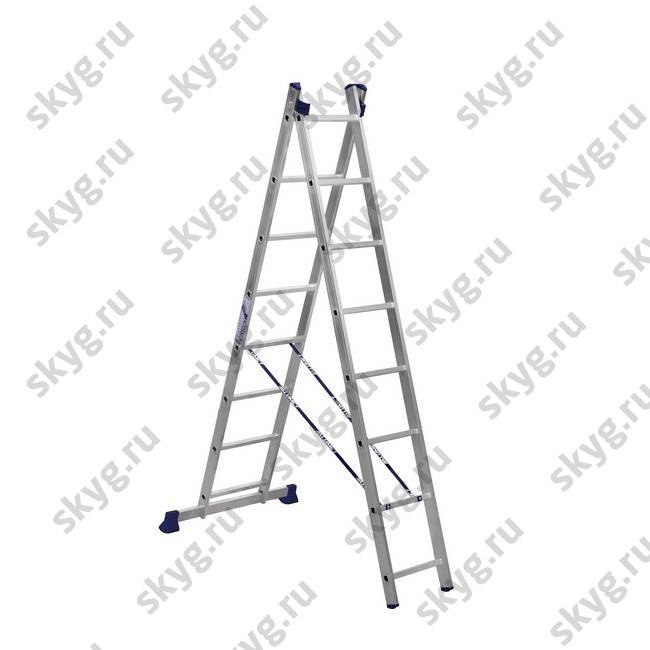 Лестница двухсекционная Алюмет 5208 2х8