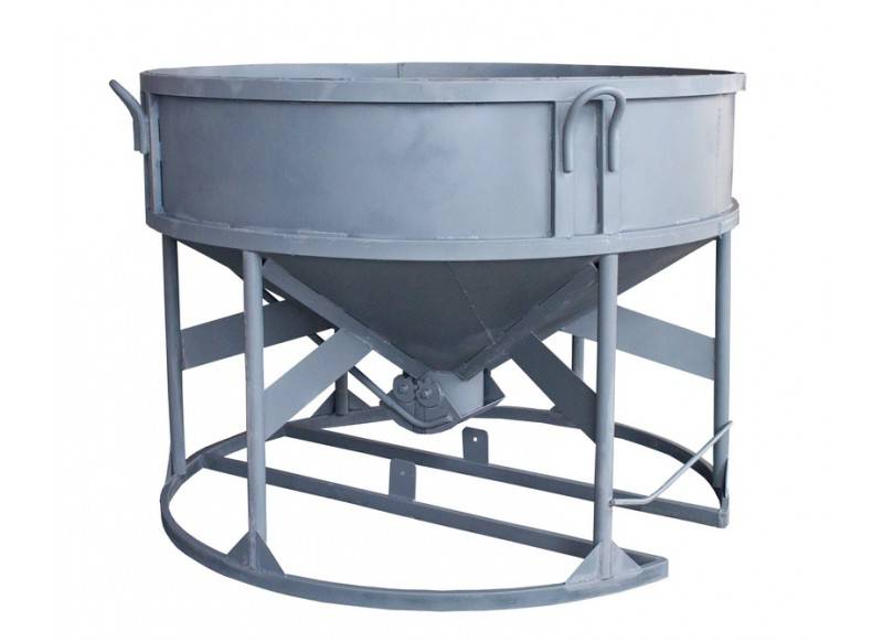 Бадья для бетона Zitrek БНу-1.0 (воронка, лоток) низкая 021-1061