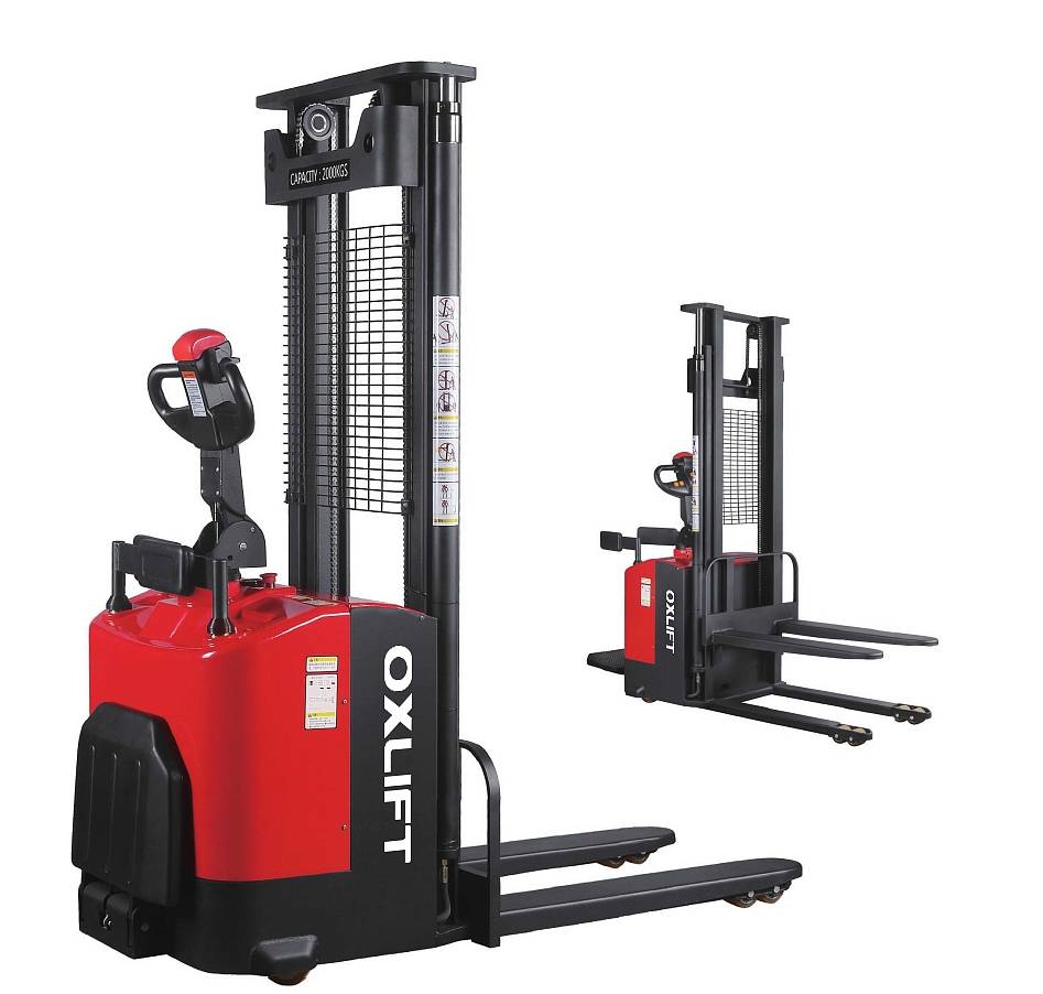 Самоходный штабелер с платформой для оператора с двумя гидроузлами OXLIFT BX 1636H 1600 кг 3.6м