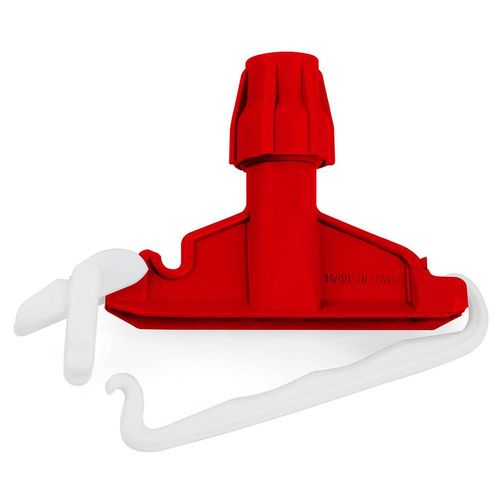 Держатель пластиковый Filmop для швабры с крепежным зажимом (красный)