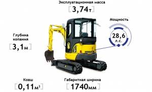 Гусеничный экскаватор Komatsu PC35MR-
