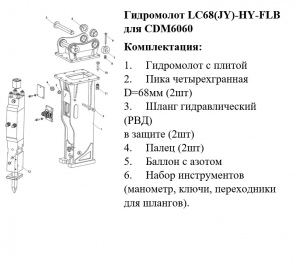 Гидромолот LC68(JY)-HY-FLB (CDM6060), TP