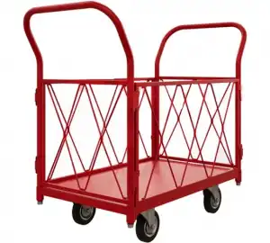 Тележка платформенная с бортами Red Tool ТБ 5 RT (700x1200) колёса d 125 ТБ 5 RT 125, гп 270 кг