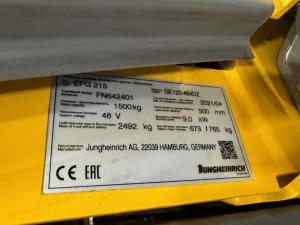 Вилочный погрузчик Jungheinrich EFG 215, sn FN642401 DZ (2021) - Б/У
